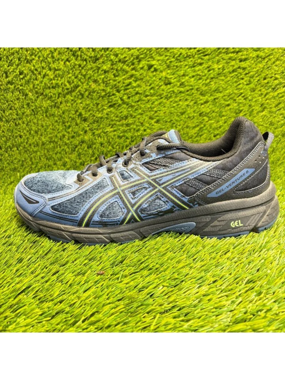Asics Gel Venture 6 Mens Size 11.5 Blue Black Athletic Running Shoes Sneakers